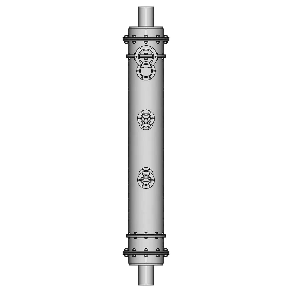 Shell And Tube Heat Exchanger Prototype Design 1 | CAD Model for Energy Systems_0_270_degree_snapshot