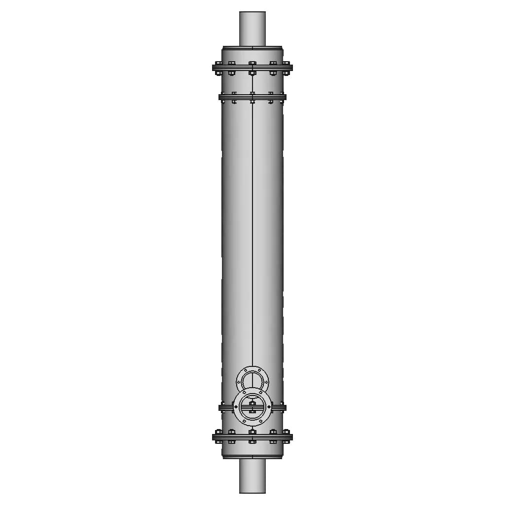 Shell And Tube Heat Exchanger Prototype Design 1 | CAD Model for Energy Systems_0_90_degree_snapshot