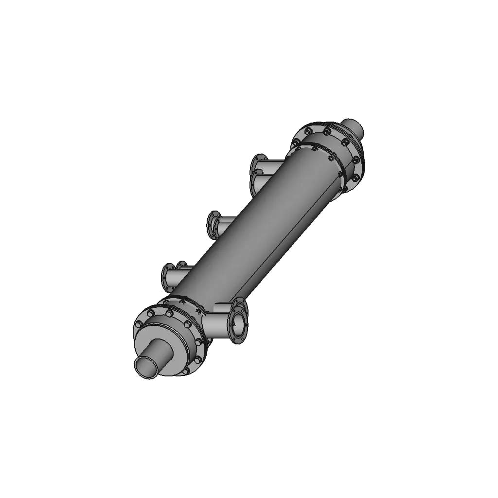 Shell And Tube Heat Exchanger Prototype Design 1 | CAD Model for Energy Systems_60_30_degree_snapshot