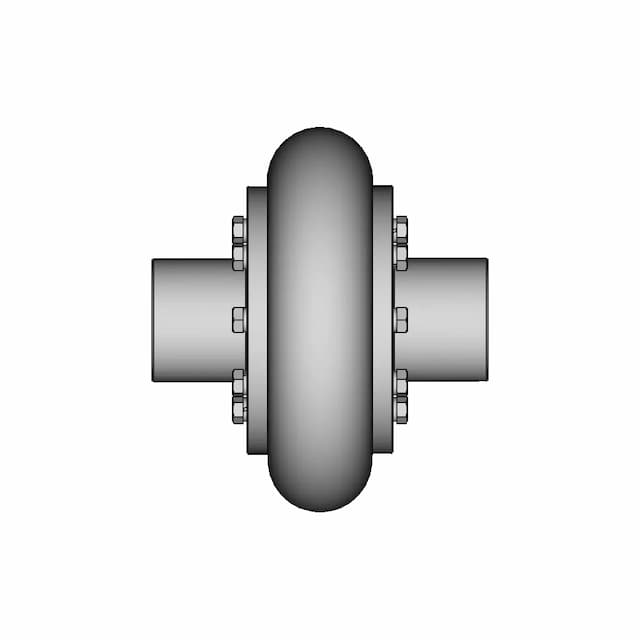 Elastic Coupling With Toroidal Shell With Torque Transmission | CAD Model for Energy Systems