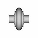 Elastic Coupling With Toroidal Shell With Torque Transmission | CAD Model for Energy Systems_270_0_degree_snapshot