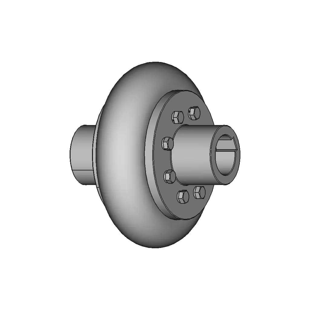 Elastic Coupling With Toroidal Shell With Torque Transmission | CAD Model for Energy Systems_60_30_degree_snapshot
