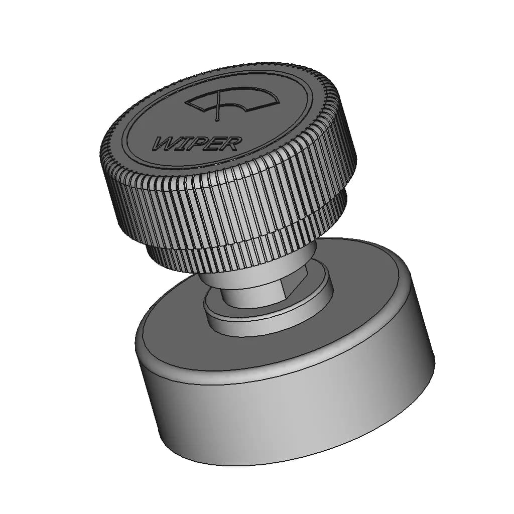 Windshield Wiper Knob Step File 1 | CAD Model for Energy Systems_60_30_degree_snapshot