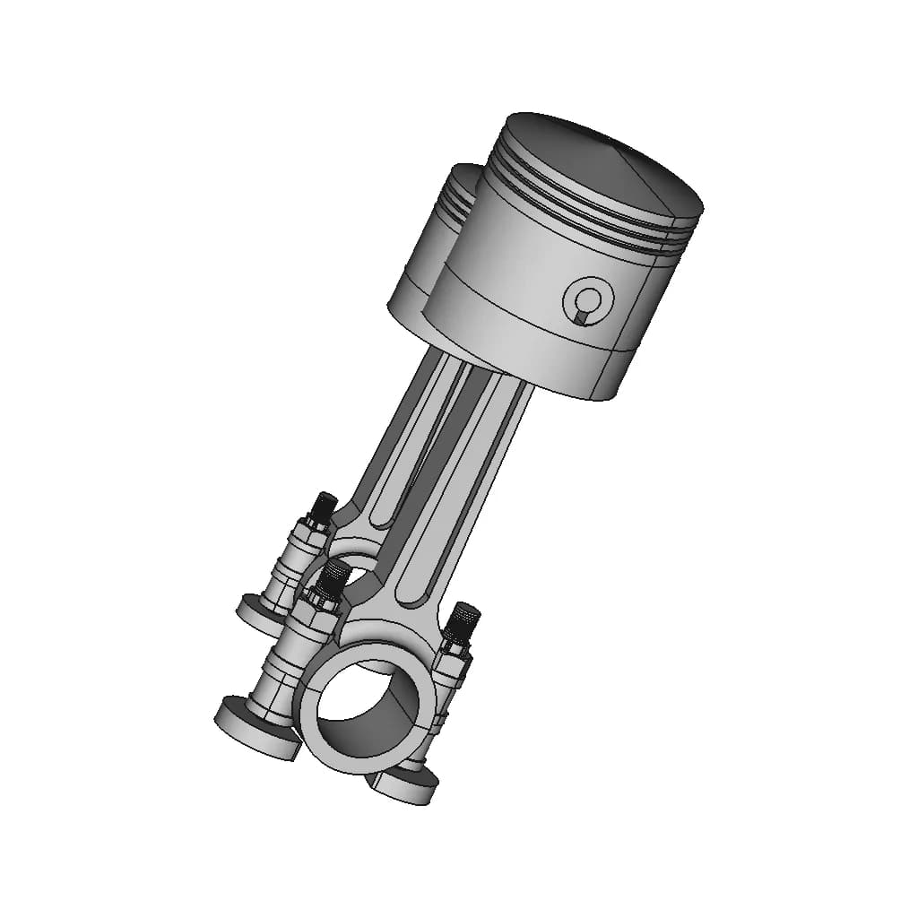 Petrol Engine Connecting Rod 2 | CAD Model for Energy Systems_0_0_degree_snapshot