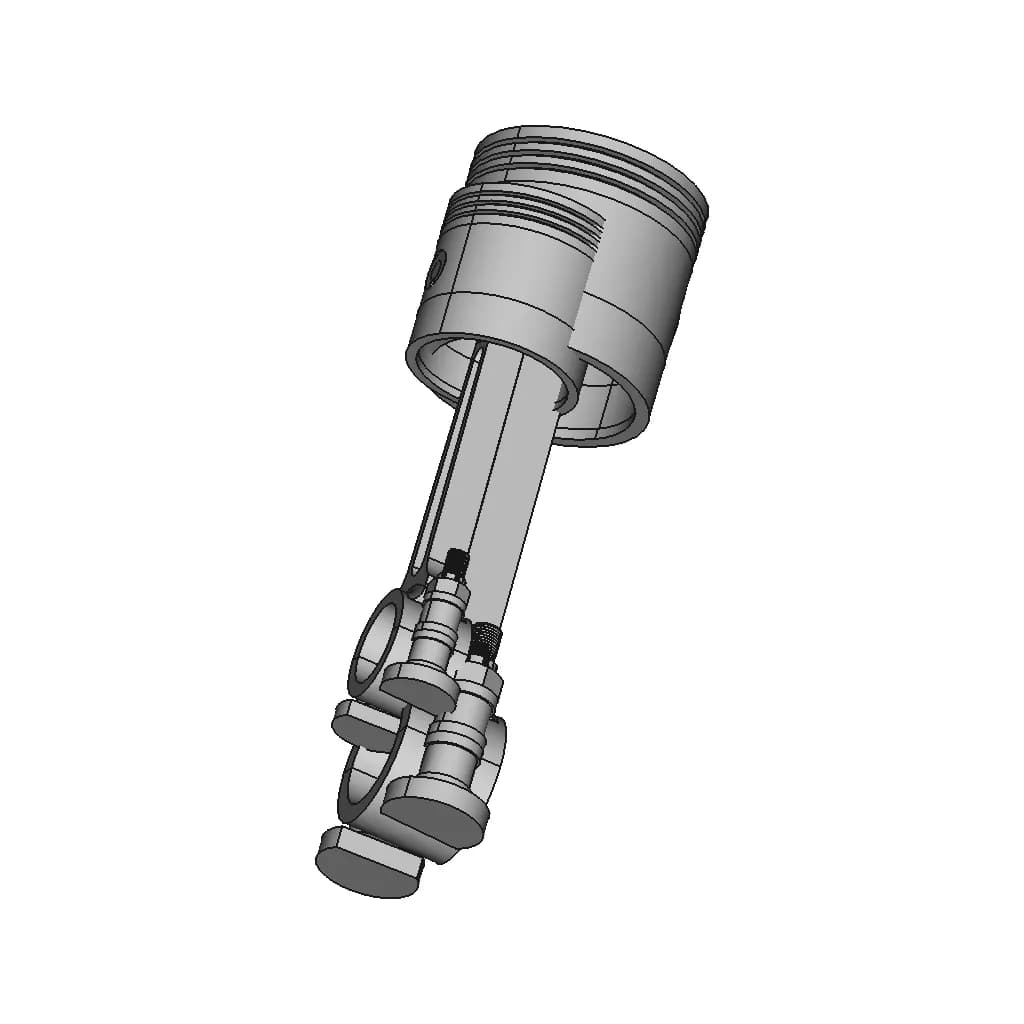 Petrol Engine Connecting Rod 2 | CAD Model for Energy Systems_0_270_degree_snapshot