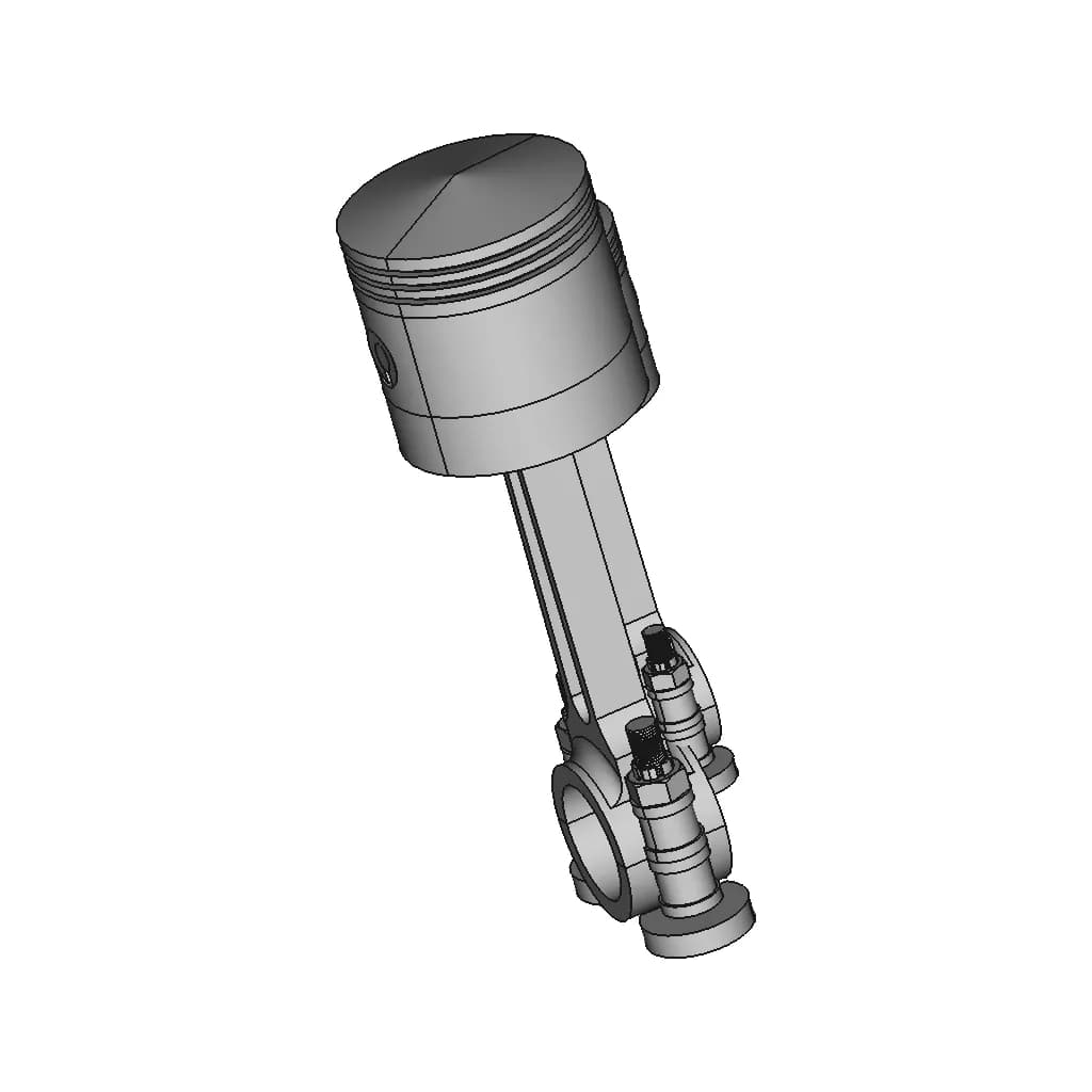 Petrol Engine Connecting Rod 2 | CAD Model for Energy Systems_0_90_degree_snapshot