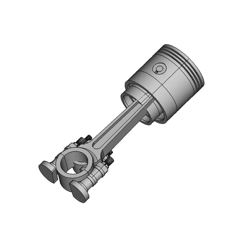 Petrol Engine Connecting Rod 2 | CAD Model for Energy Systems_60_30_degree_snapshot
