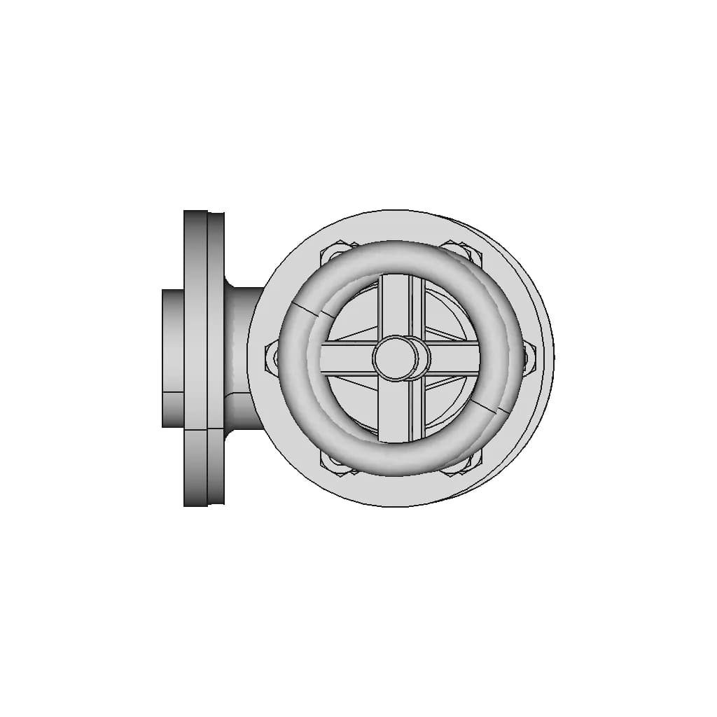 Feed Check Valve 90 | CAD Model for Energy Systems_0_0_degree_snapshot