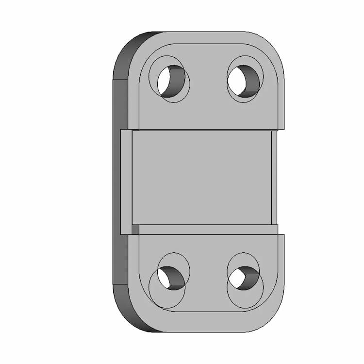 Elliptical Boss Mounting Plate 1 | Industrial CAD Design
