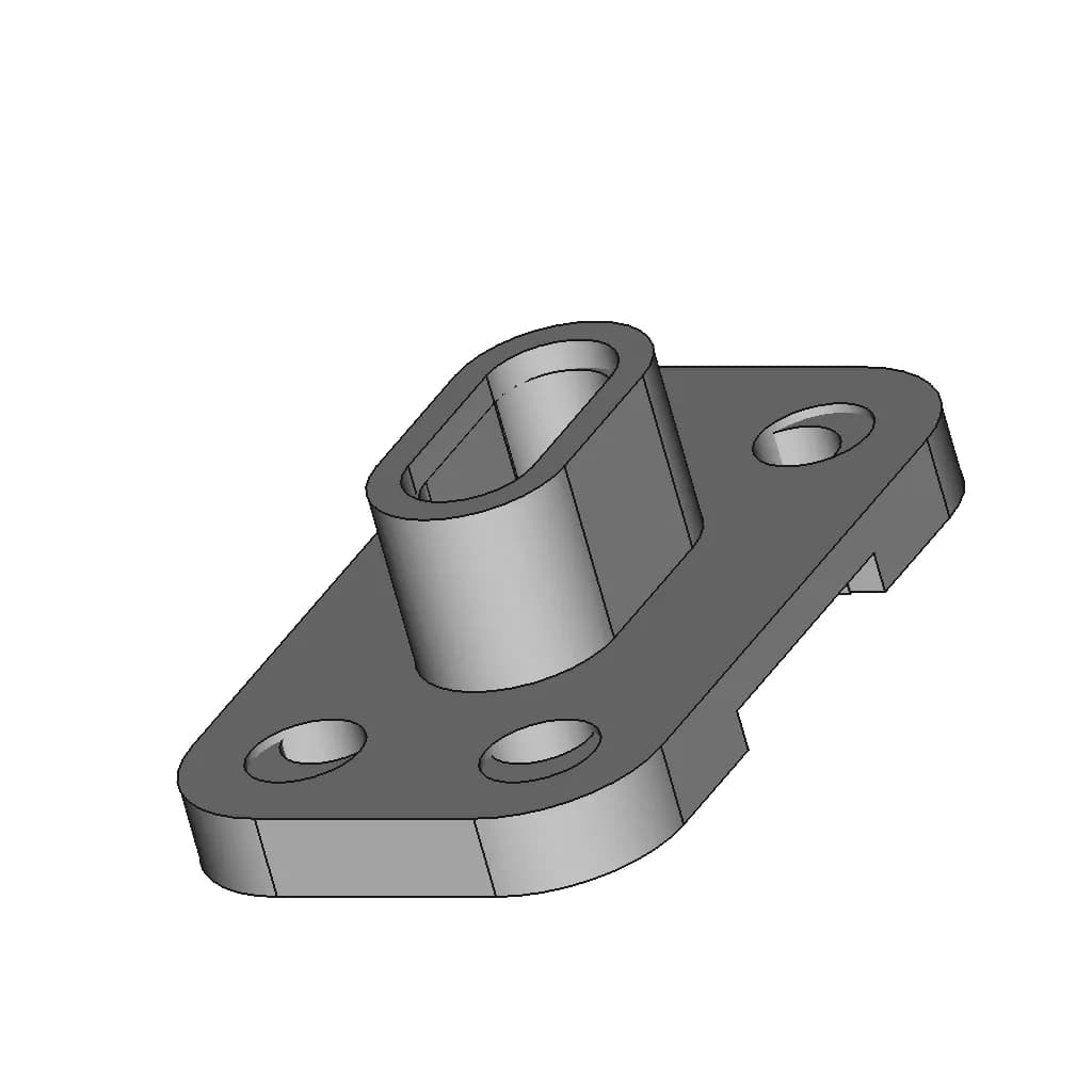 Elliptical Boss Mounting Plate 1 | Industrial CAD Design_60_30_degree_snapshot