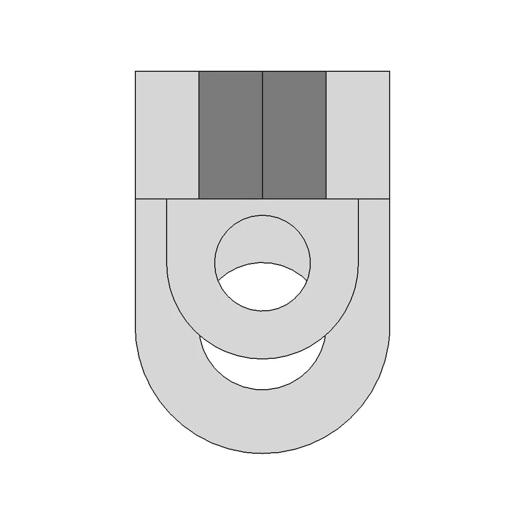 V Support Bracket With Rounded Base And Mounting | Industrial CAD Design_0_0_degree_snapshot