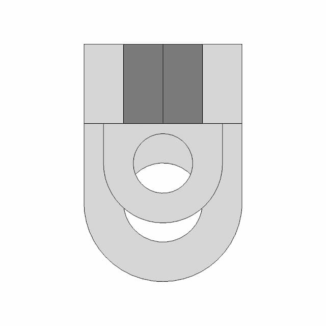 V Support Bracket With Rounded Base And Mounting | Industrial CAD Design