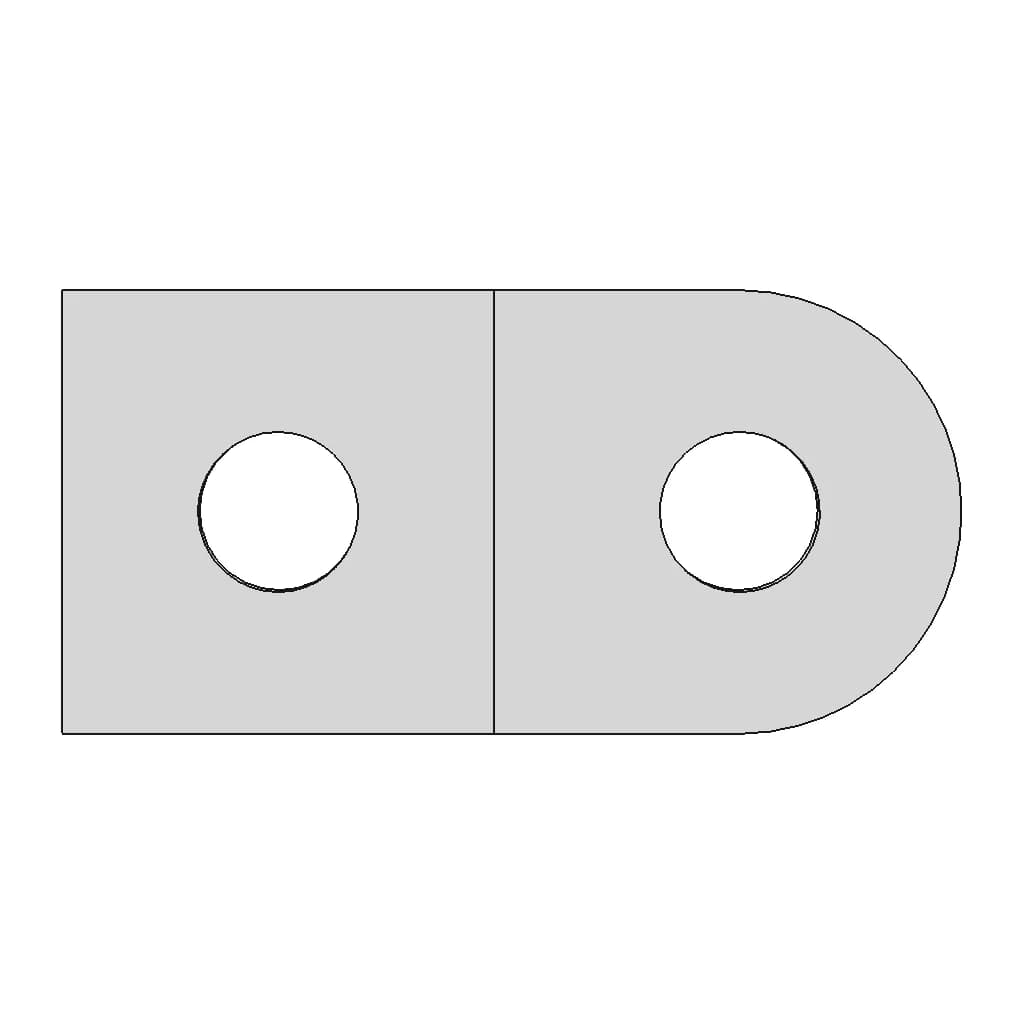 Dual Hole Connector With Step Cutout And Rounded | Industrial CAD Design_0_0_degree_snapshot
