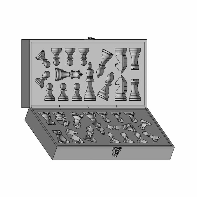 Chess Set 55 | Industrial CAD Design