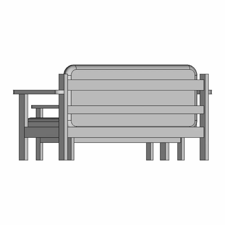 Wooden Elegance Modern Sofa Design 1 | Industrial CAD Design