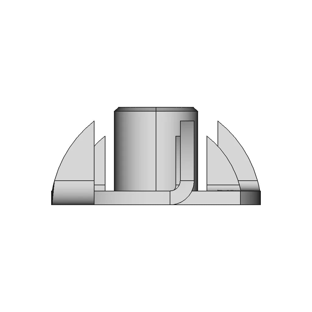 Tee Nut For Wood 1 | Industrial CAD Design_0_0_degree_snapshot