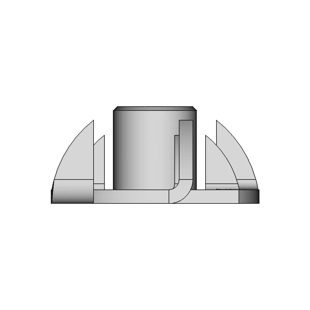Tee Nut For Wood 1 | Industrial CAD Design_0_90_degree_snapshot