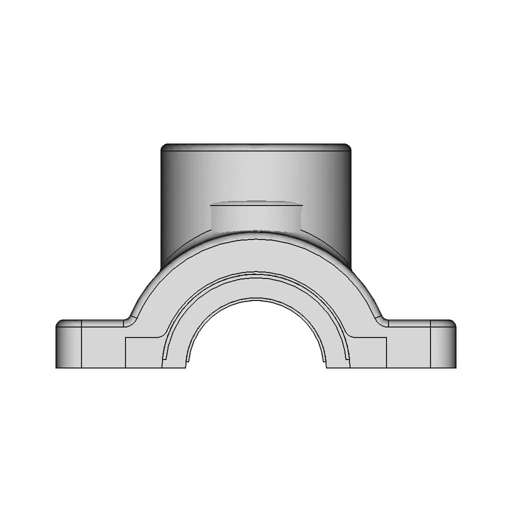 Piping Threaded Side Conn Clamp O1 X O1 | CAD Model for Energy Systems_0_0_degree_snapshot