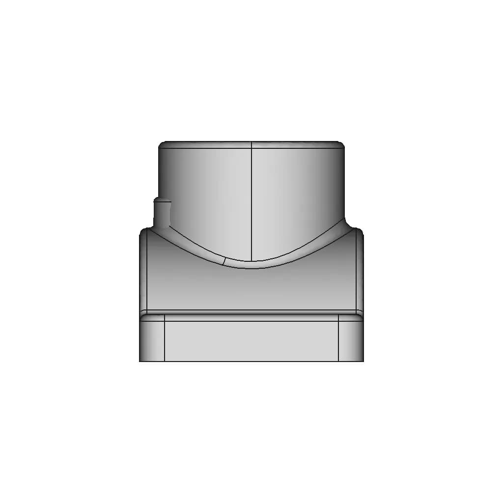 Piping Threaded Side Conn Clamp O1 X O1 | CAD Model for Energy Systems_0_90_degree_snapshot