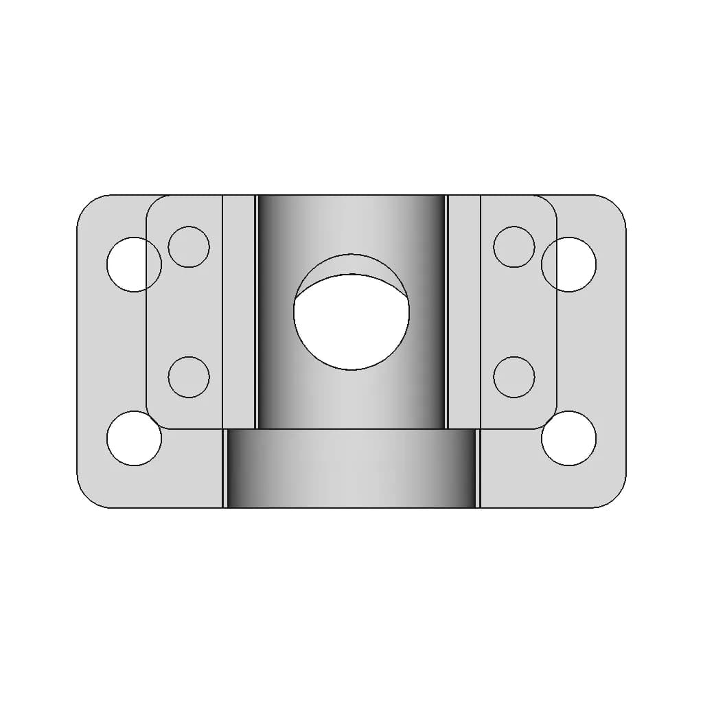 Piping Threaded Side Conn Clamp O1 X O1 | CAD Model for Energy Systems_90_0_degree_snapshot