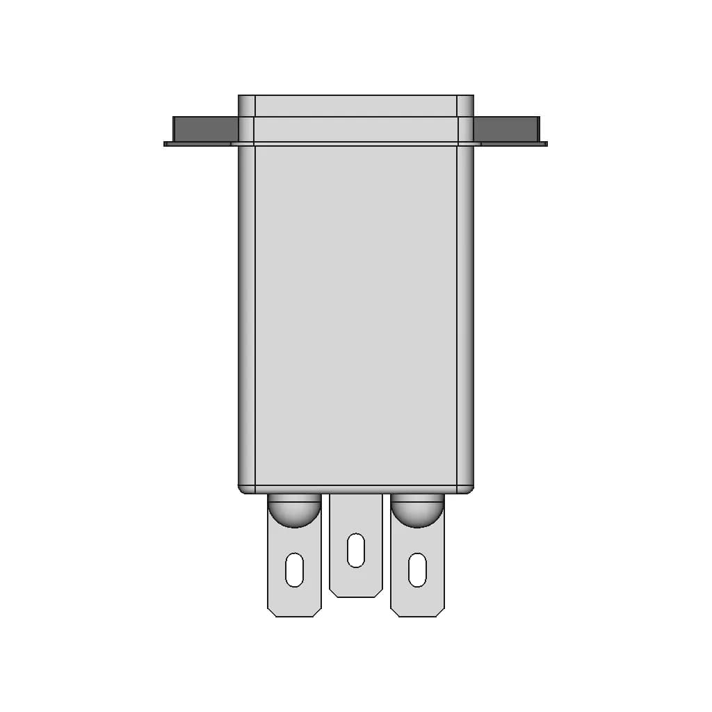 Power Jack With Fuse Holder 1 | CAD Model for Energy Systems_0_90_degree_snapshot