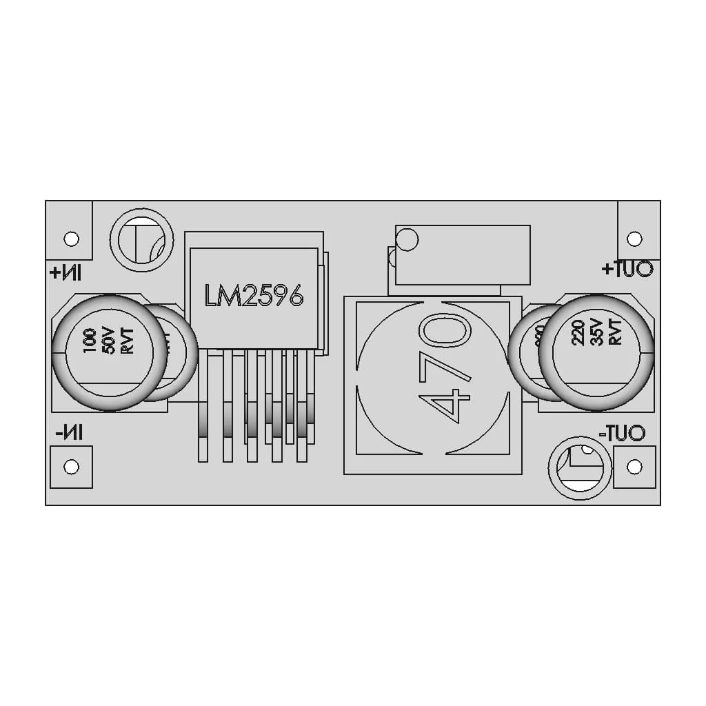 Lm2596 Dc Dc Stepdown Voltage Converter 1 | CAD Model for Energy Systems_0_0_degree_snapshot