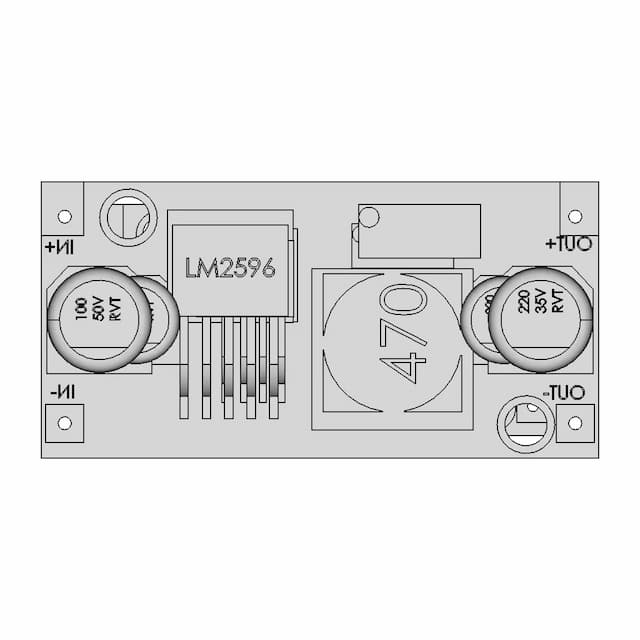 Lm2596 Dc Dc Stepdown Voltage Converter 1 | CAD Model for Energy Systems