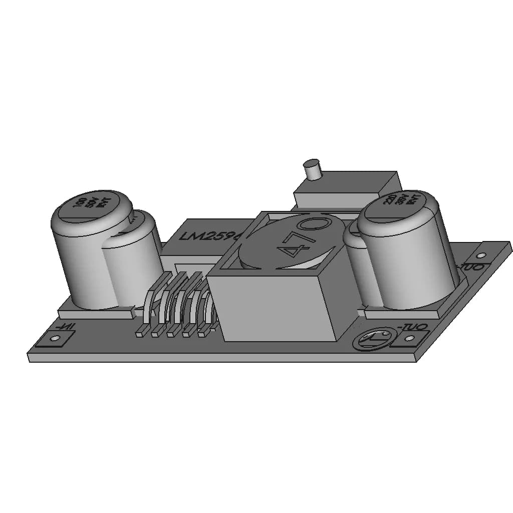 Lm2596 Dc Dc Stepdown Voltage Converter 1 | CAD Model for Energy Systems_60_30_degree_snapshot