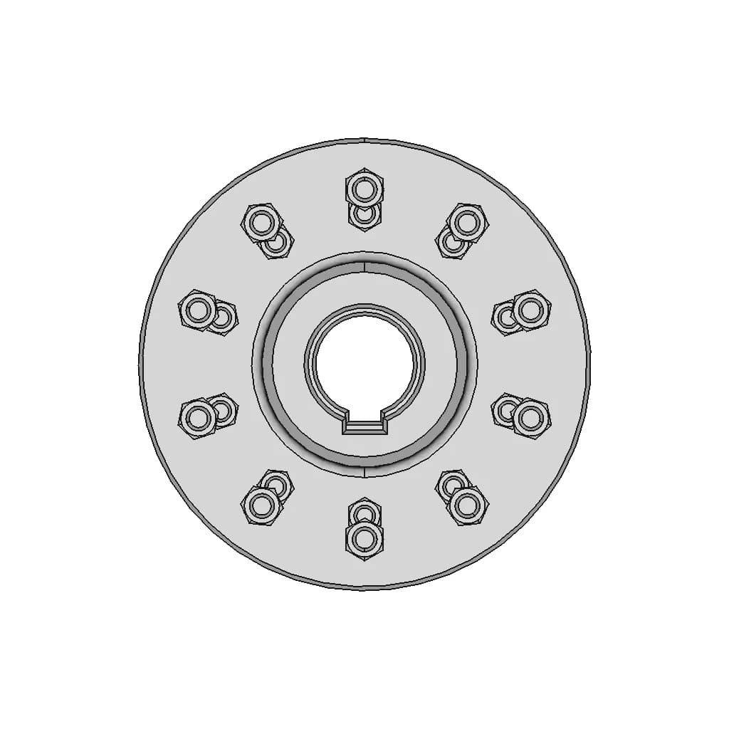 Elastic Sleeve Pin Coupling With A Torque Of | CAD Model for Energy Systems_0_270_degree_snapshot