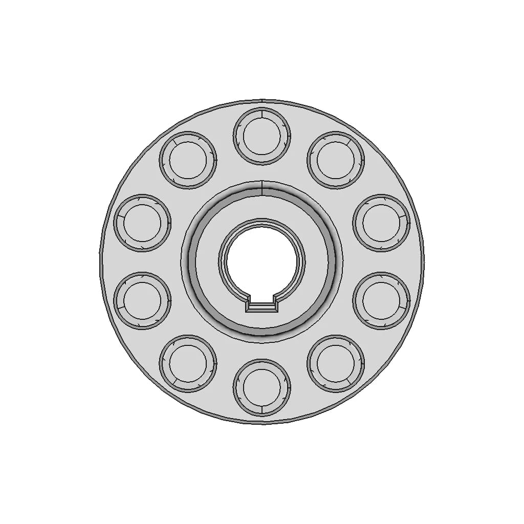 Elastic Sleeve Pin Coupling With A Torque Of | CAD Model for Energy Systems_0_90_degree_snapshot