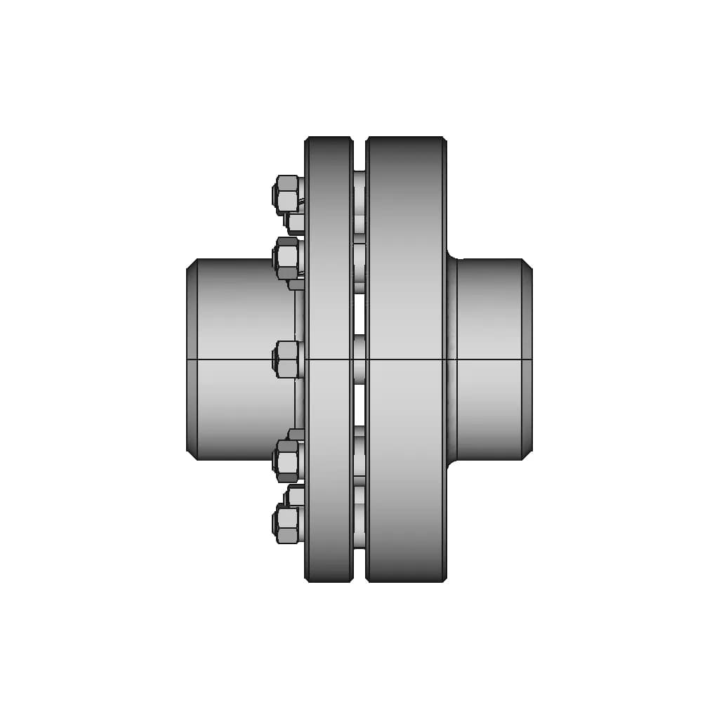 Elastic Sleeve Pin Coupling With A Torque Of | CAD Model for Energy Systems_270_0_degree_snapshot