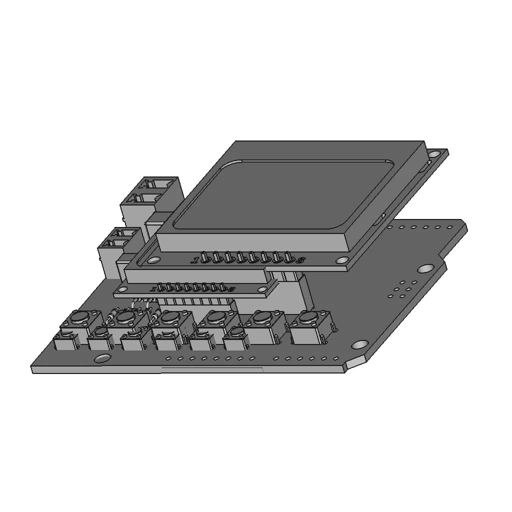 Arduino 5110 Lcd Sheild 1 | CAD Model for Energy Systems_60_30_degree_snapshot