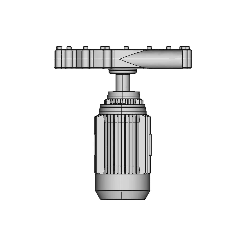 Hidrolik Turbin Hydraulic Turbine Free Energy 1 | CAD Model for Energy Systems_90_0_degree_snapshot