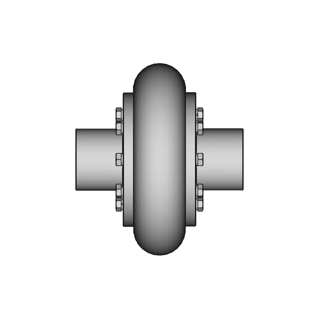 Elastic Coupling With Toroidal Shell With Torque Transmission | CAD Model for Energy Systems_0_0_degree_snapshot