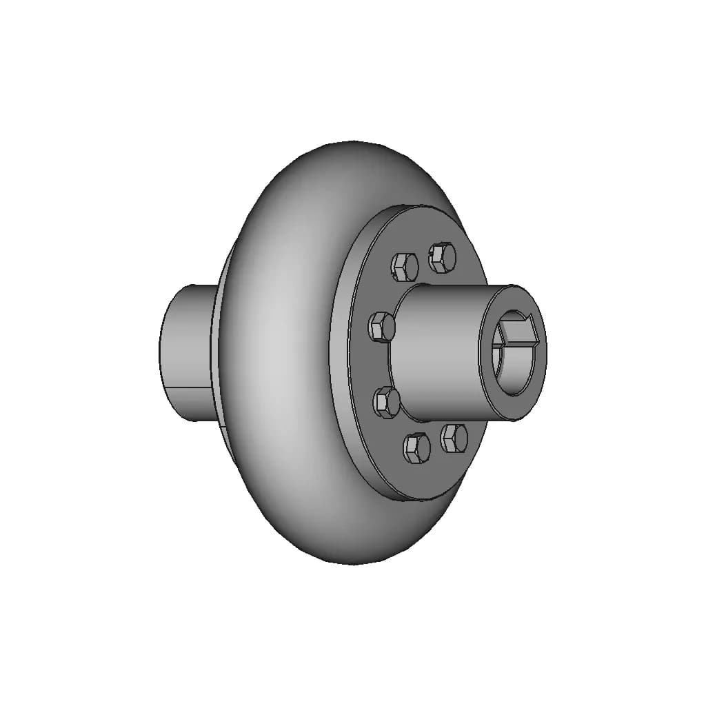 Elastic Coupling With Toroidal Shell With Torque Transmission | CAD Model for Energy Systems_60_30_degree_snapshot
