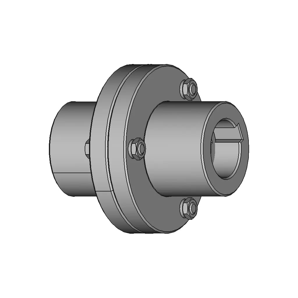 Rigid Flange Coupling 1000Nm D55Mm 1 | CAD Model for Energy Systems_60_30_degree_snapshot