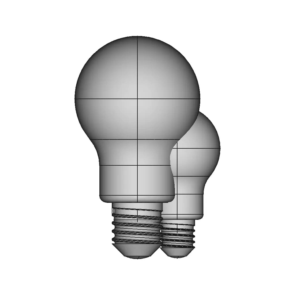 Electric Bulb 10 | CAD Model for Energy Systems_0_90_degree_snapshot