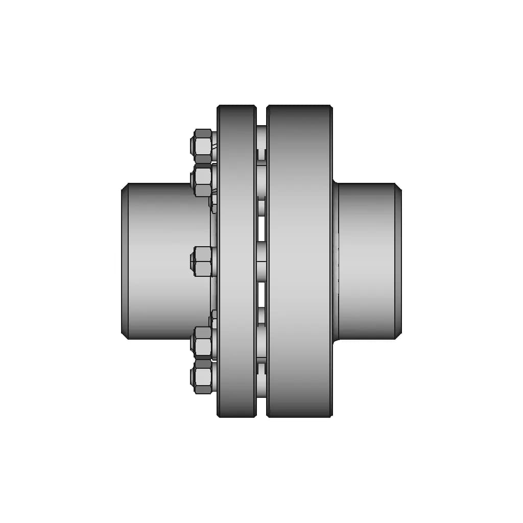 Elastic Sleeve Pin Coupling 6 | CAD Model for Energy Systems_0_0_degree_snapshot