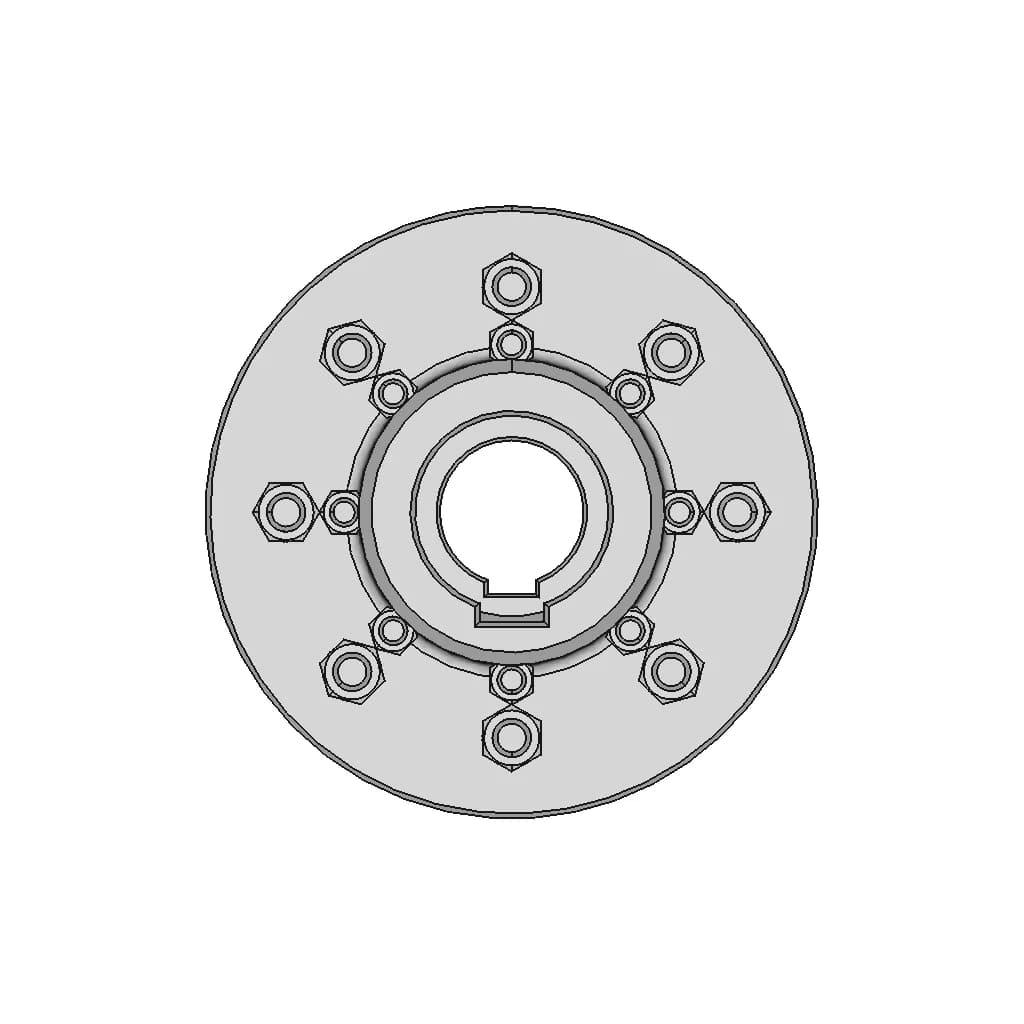 Elastic Sleeve Pin Coupling 6 | CAD Model for Energy Systems_0_270_degree_snapshot