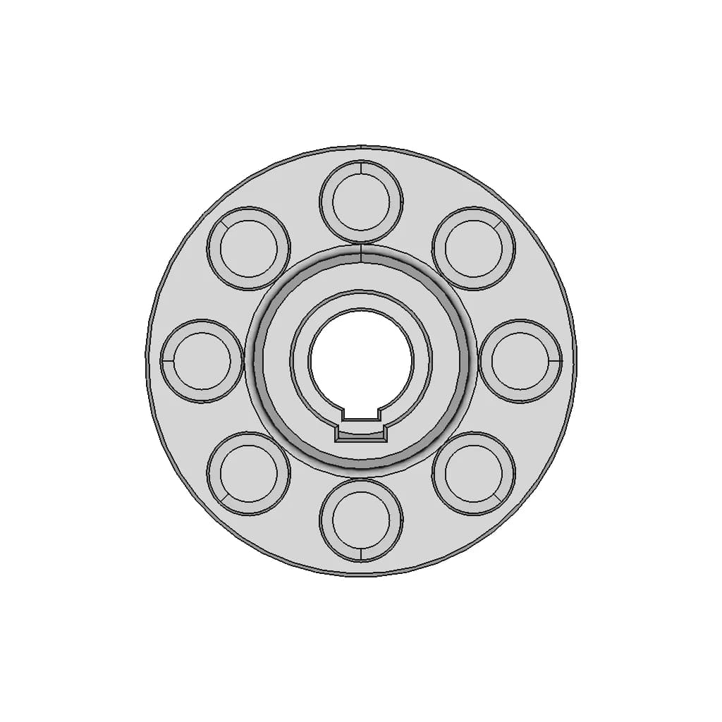 Elastic Sleeve Pin Coupling 6 | CAD Model for Energy Systems_0_90_degree_snapshot