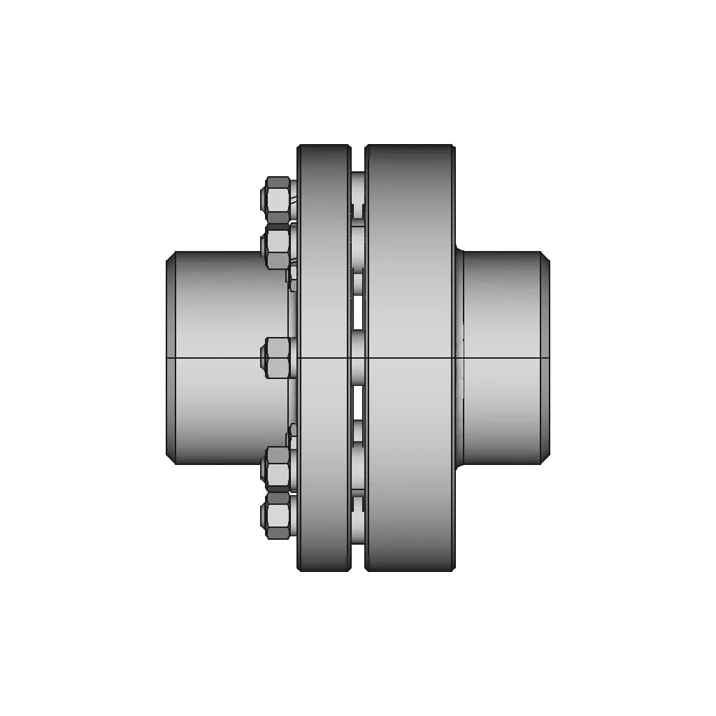 Elastic Sleeve Pin Coupling 6 | CAD Model for Energy Systems_270_0_degree_snapshot