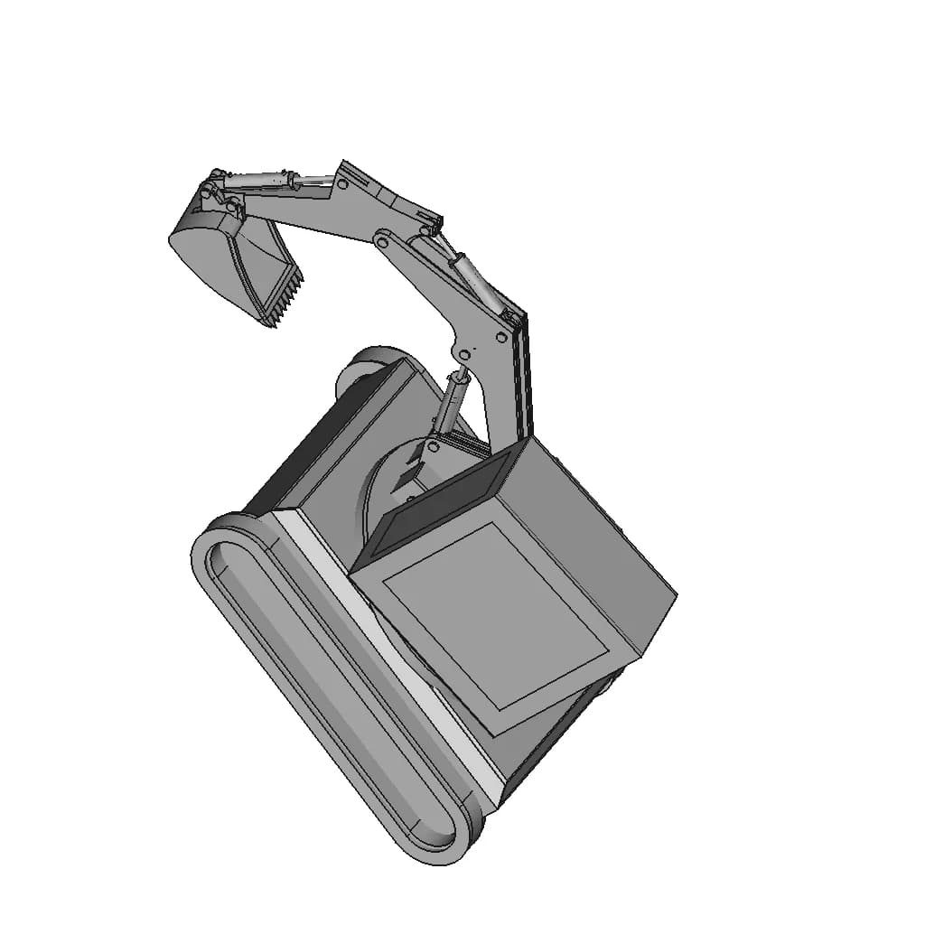 Excavator Modelled In Fusion 1 | CAD Model for Energy Systems_60_30_degree_snapshot