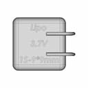 Mini Lipo 30 Mah 3 7 V 9X9X4 | CAD Model for Energy Systems_270_0_degree_snapshot