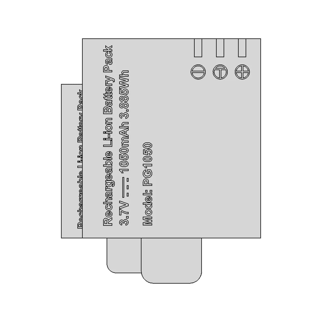 Pg1050 Rechargeable Li Ion Battery Pack 1 | CAD Model for Energy Systems_0_0_degree_snapshot