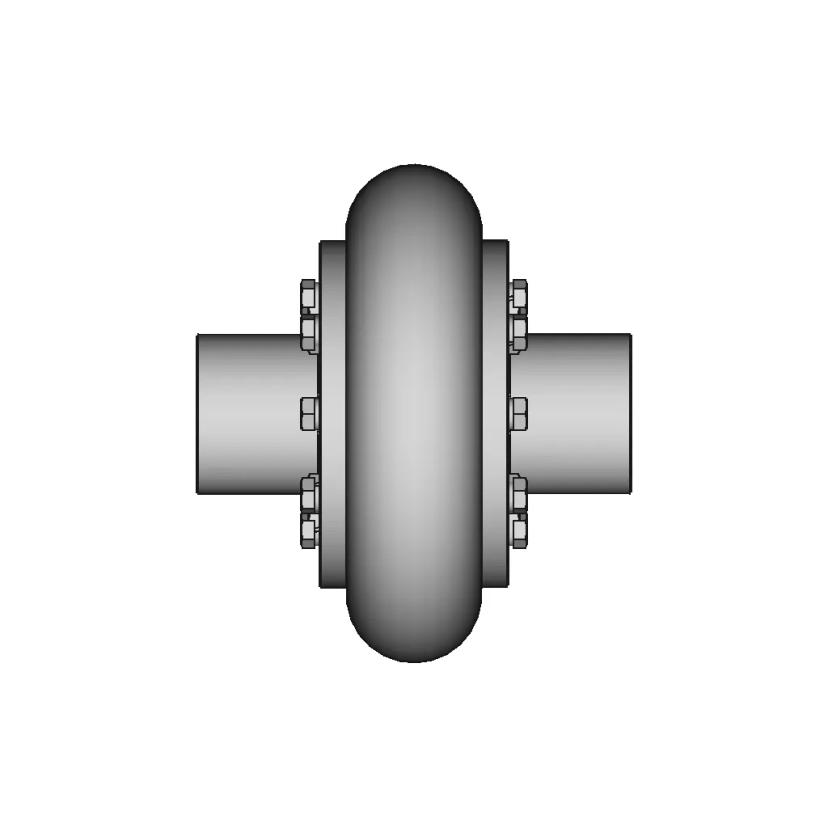 Elastic Coupling With Toroidal Shell 12 | CAD Model for Energy Systems