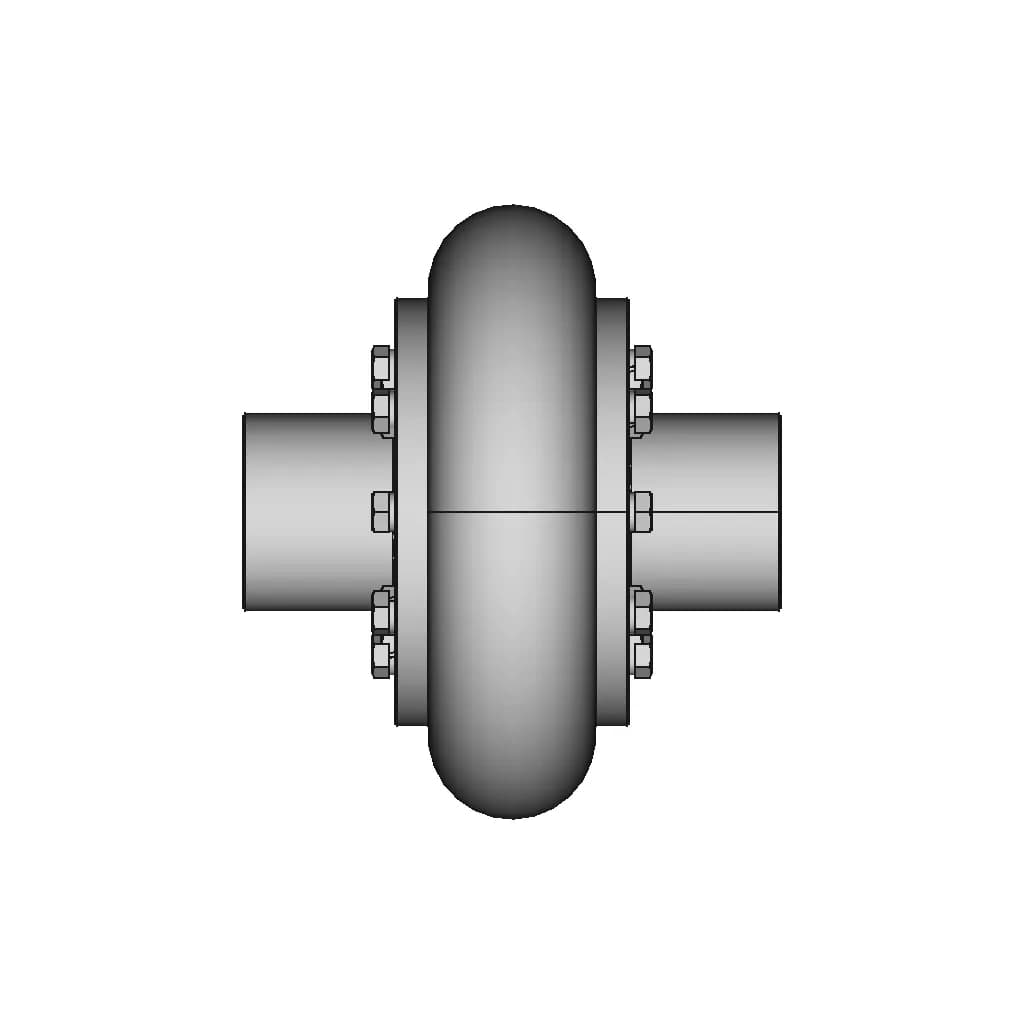 Elastic Coupling With Toroidal Shell 12 | CAD Model for Energy Systems_270_0_degree_snapshot