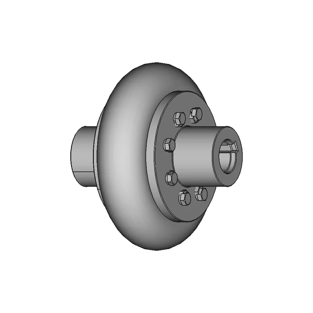 Elastic Coupling With Toroidal Shell 12 | CAD Model for Energy Systems_60_30_degree_snapshot