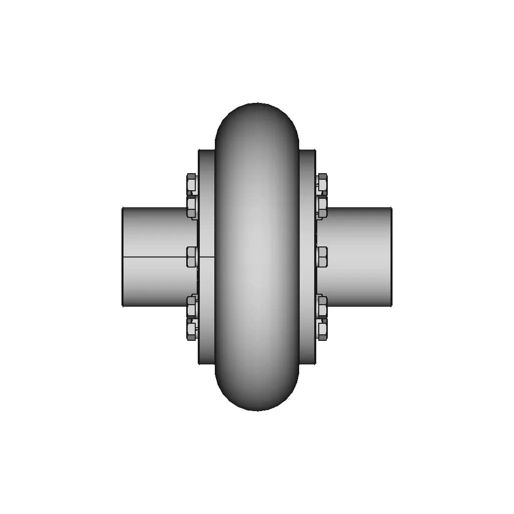 Elastic Coupling With Toroidal Shell 12 | CAD Model for Energy Systems_90_0_degree_snapshot