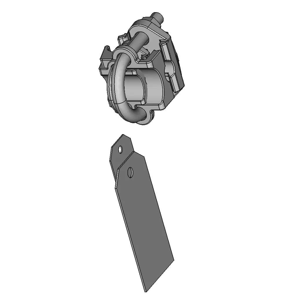 Elecrical Conduit Pipe Grounding Clamp 1 | CAD Model for Energy Systems_60_30_degree_snapshot