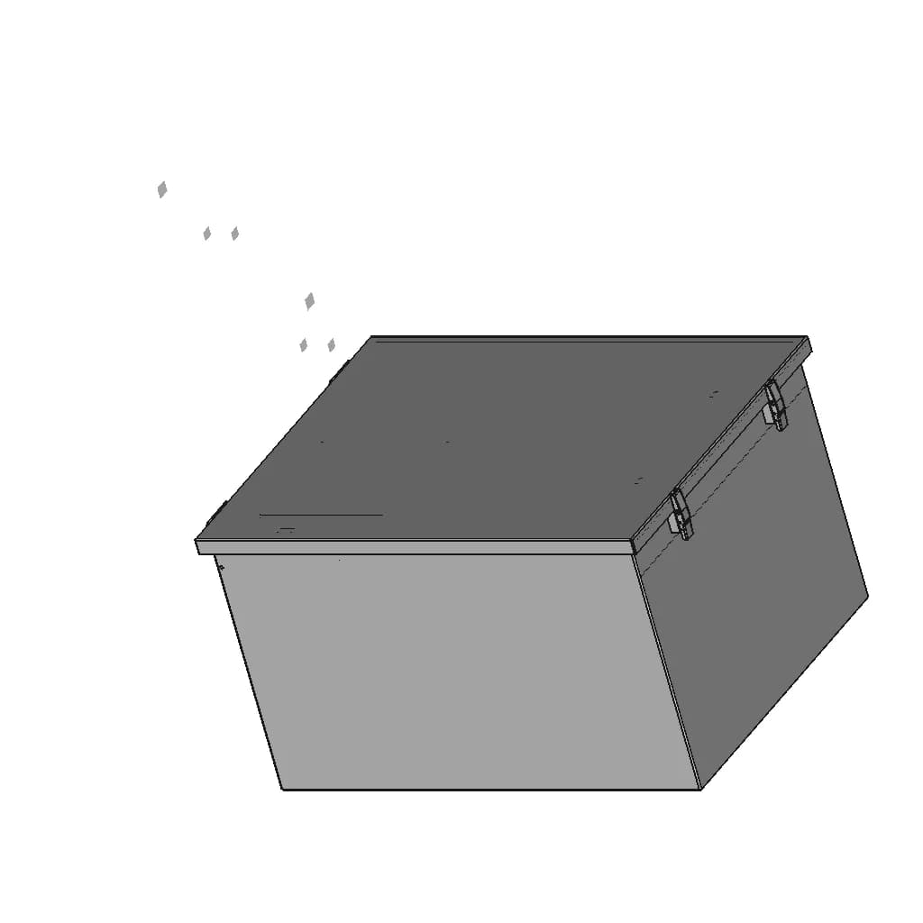 Double Door Electrical Cabinet 500X400X300 1 | CAD Model for Energy Systems_60_30_degree_snapshot